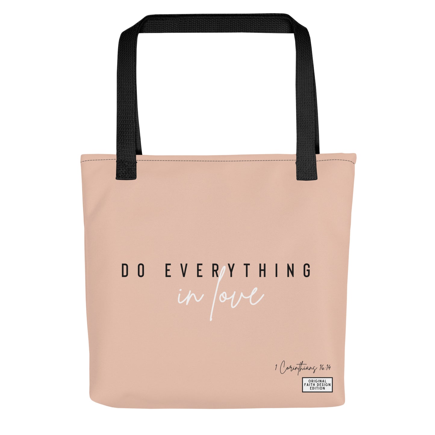 Do everything in love - Tote bag (blush peach)