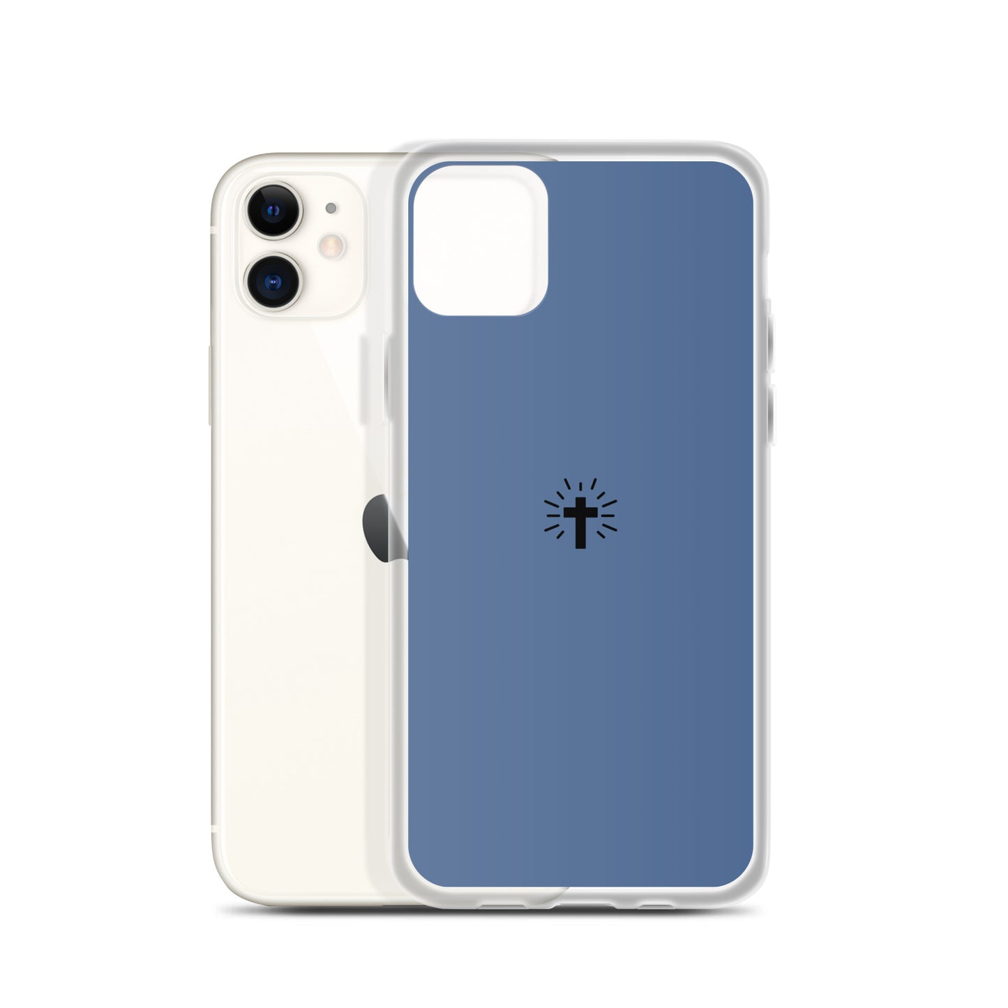 Cross (blue) - Clear Case for iPhone®