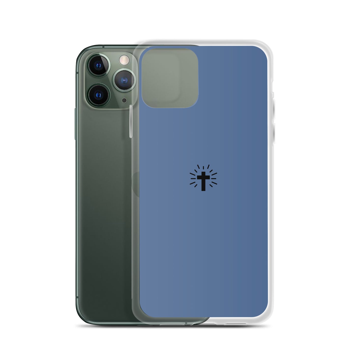 Cross (blue) - Clear Case for iPhone®