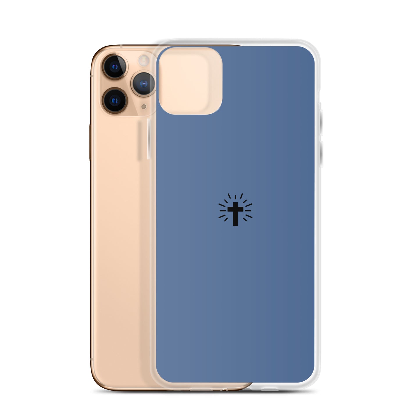 Cross (blue) - Clear Case for iPhone®