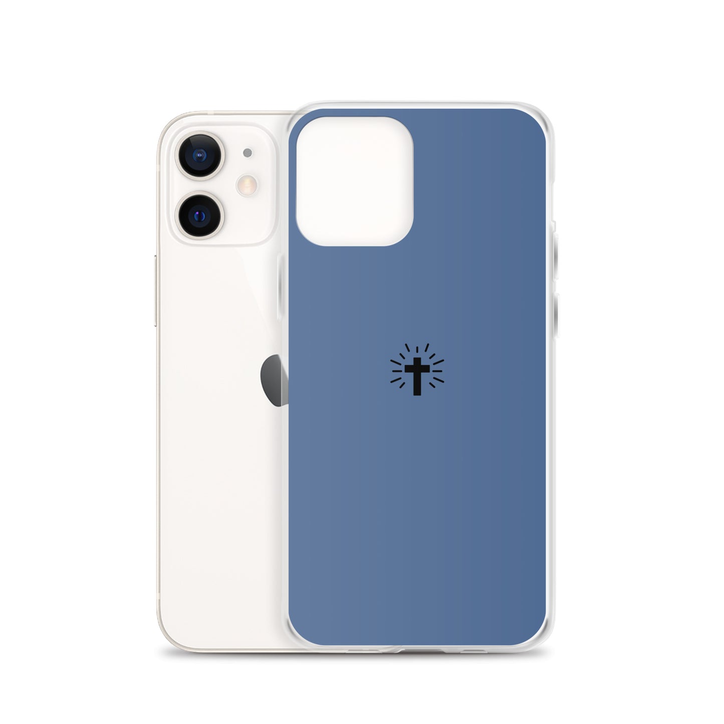 Cross (blue) - Clear Case for iPhone®
