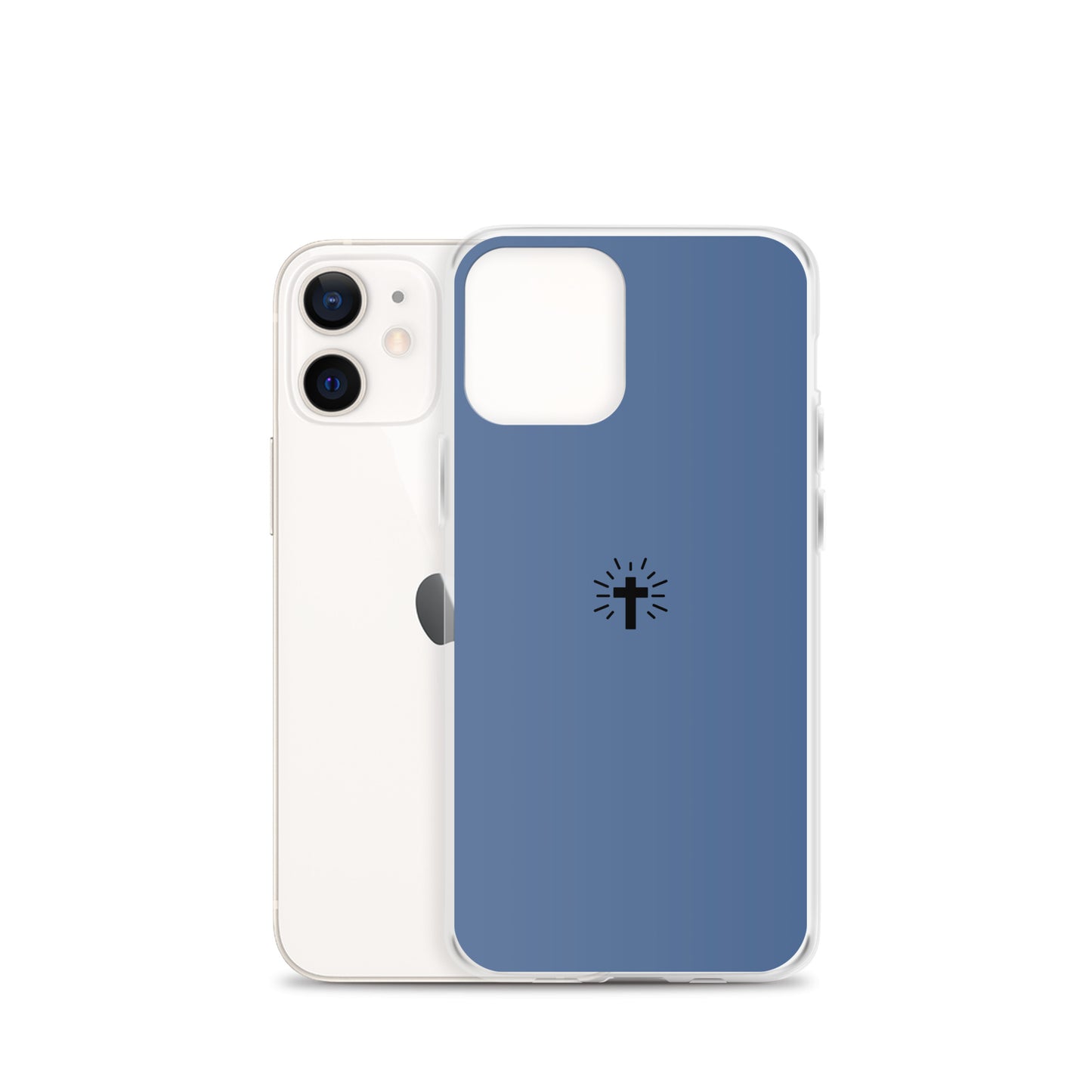Cross (blue) - Clear Case for iPhone®