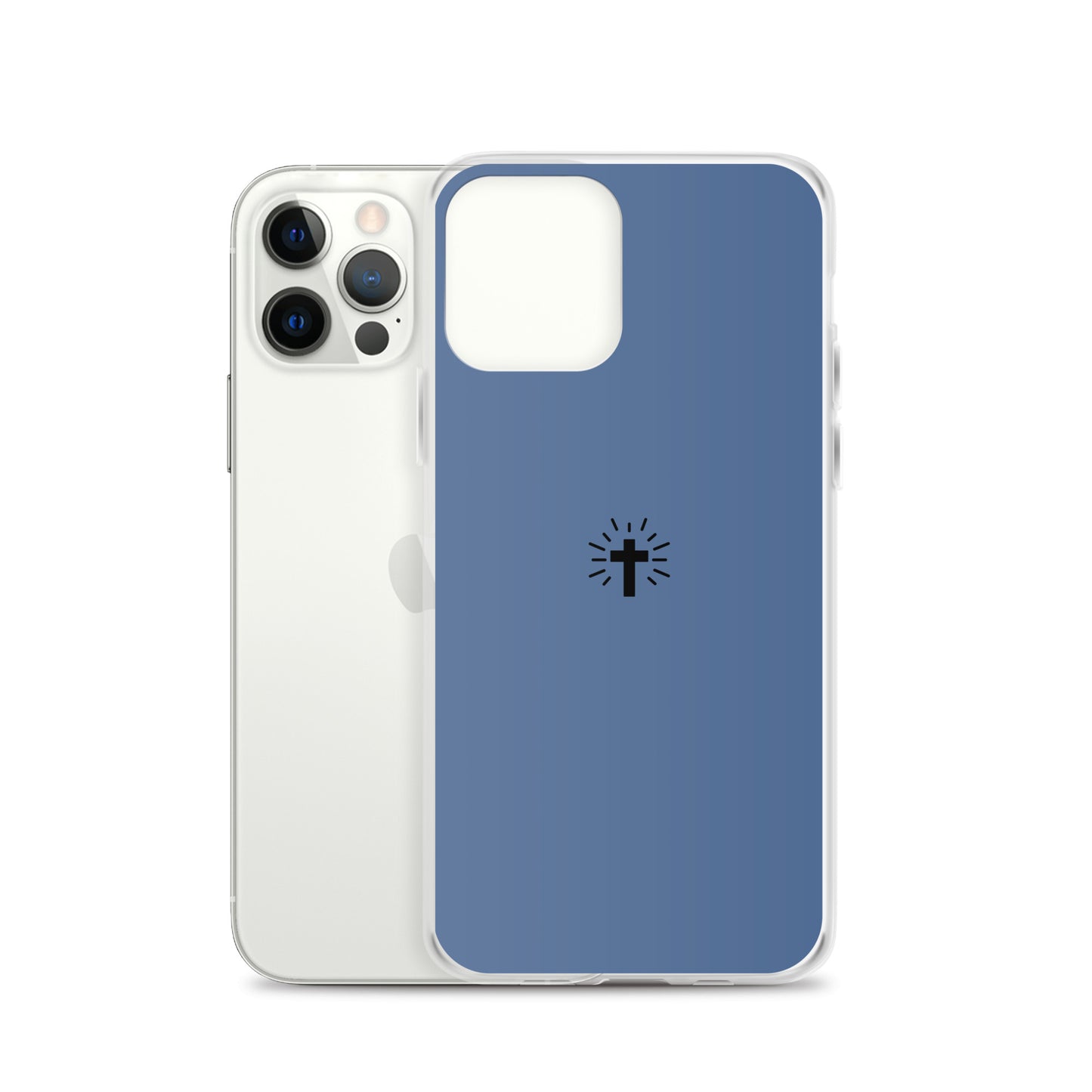 Cross (blue) - Clear Case for iPhone®