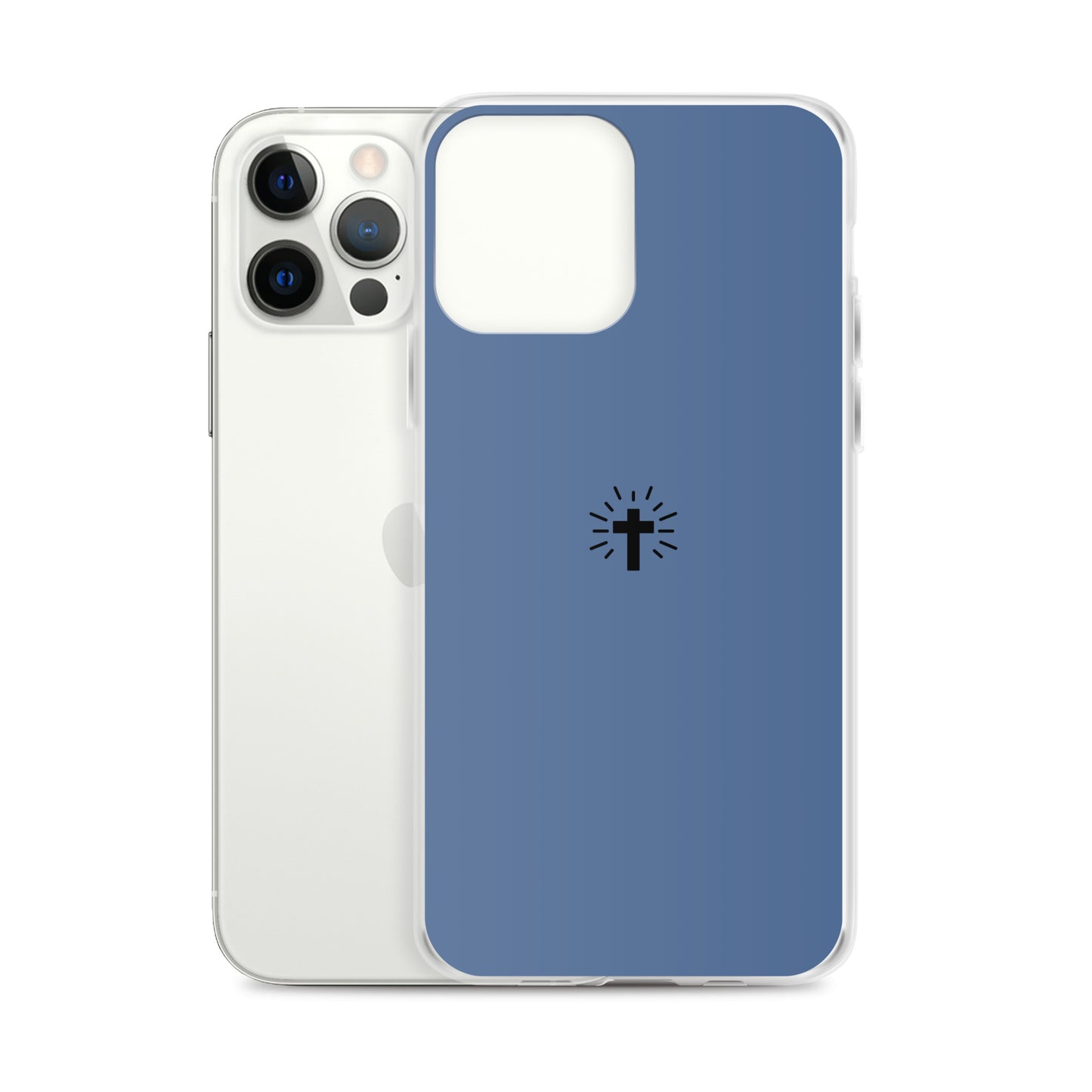 Cross (blue) - Clear Case for iPhone®