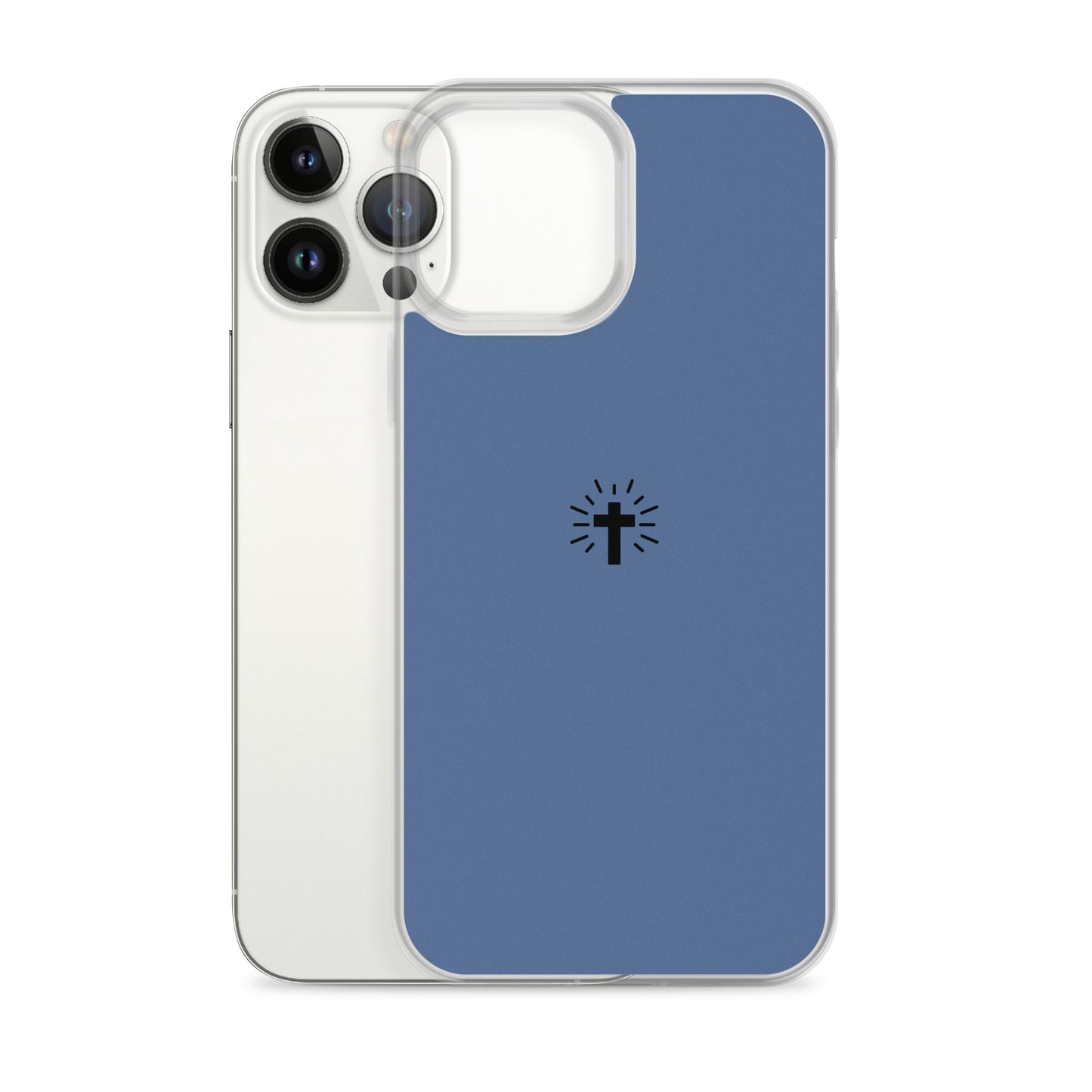 Cross (blue) - Clear Case for iPhone®