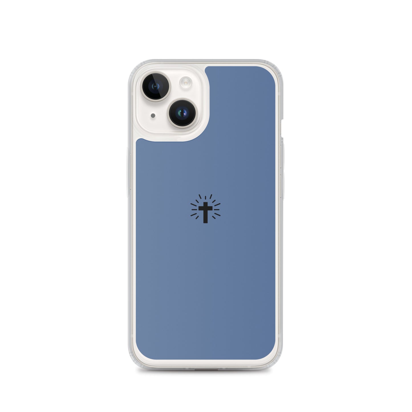 Cross (blue) - Clear Case for iPhone®