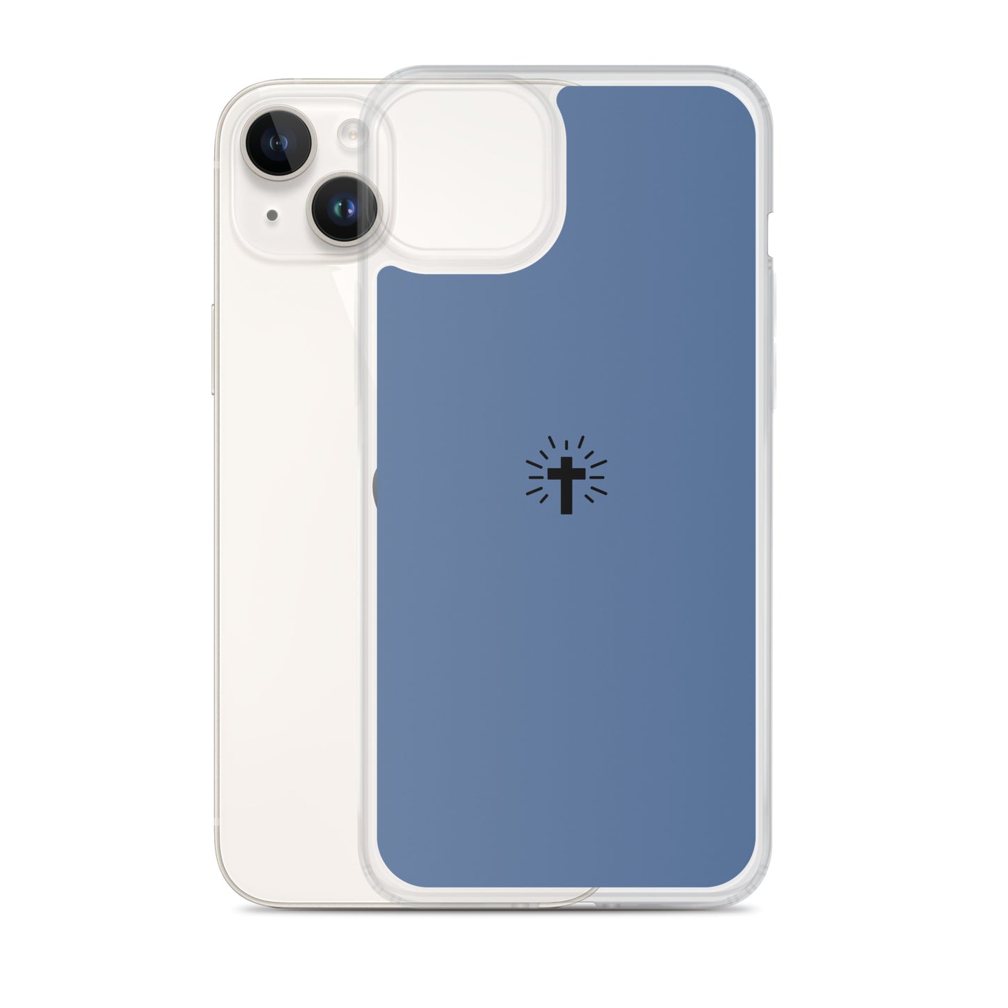 Cross (blue) - Clear Case for iPhone®