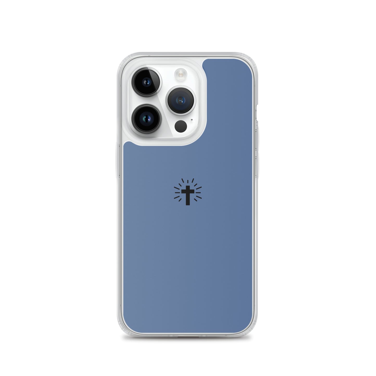 Cross (blue) - Clear Case for iPhone®