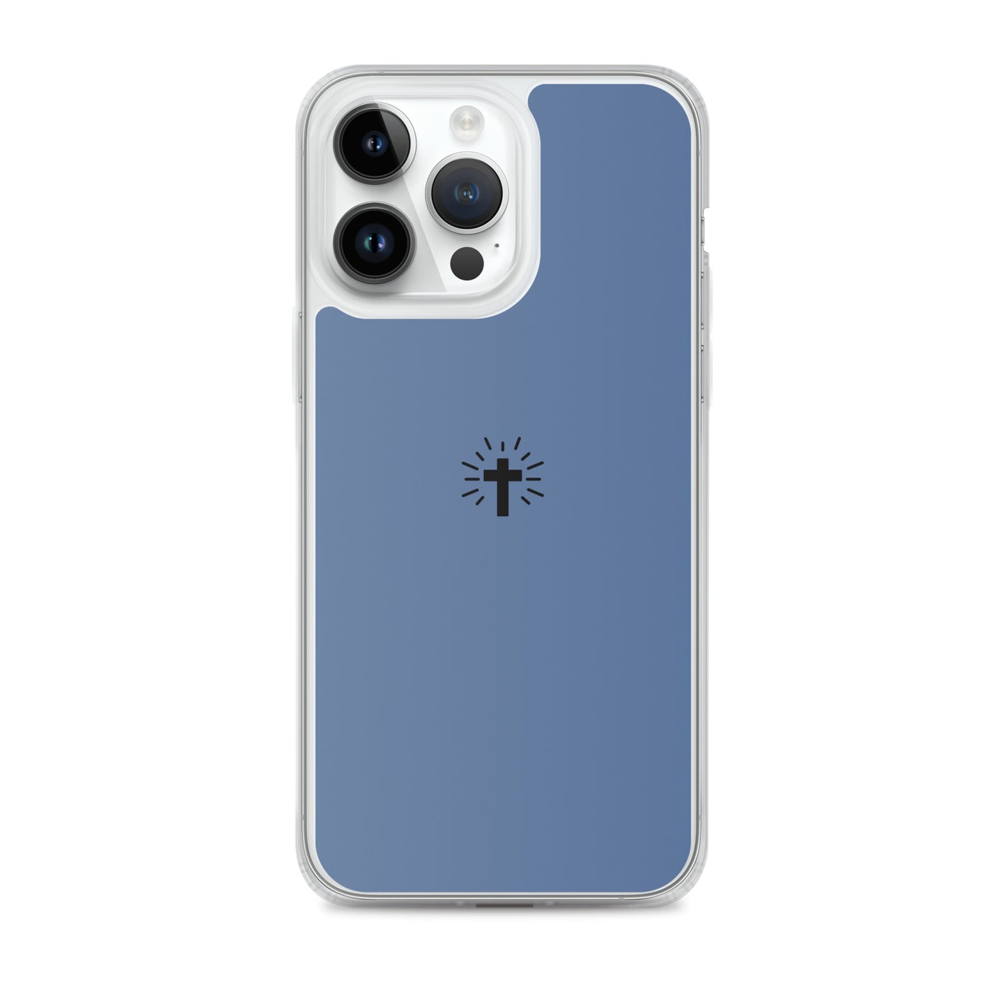 Cross (blue) - Clear Case for iPhone®