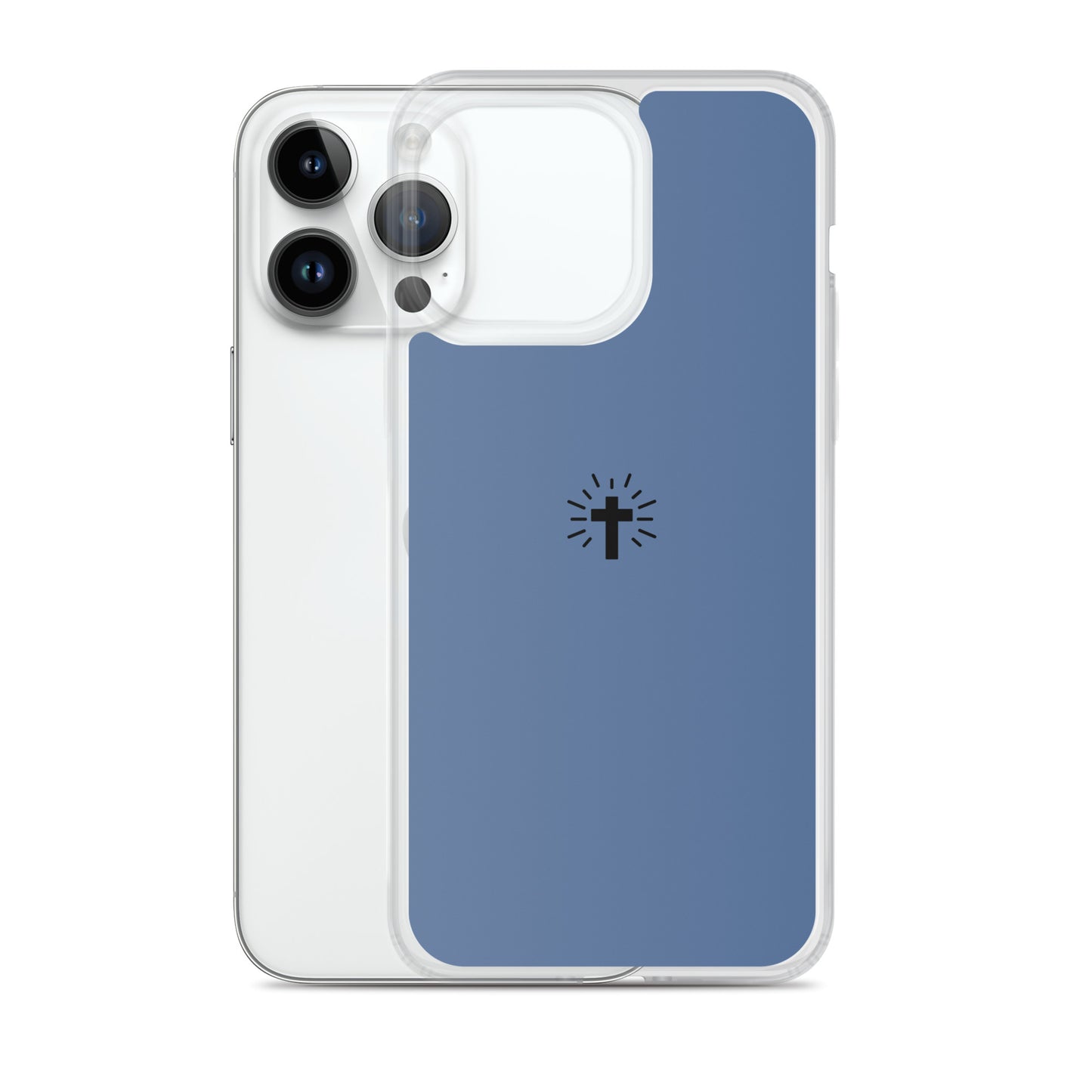 Cross (blue) - Clear Case for iPhone®