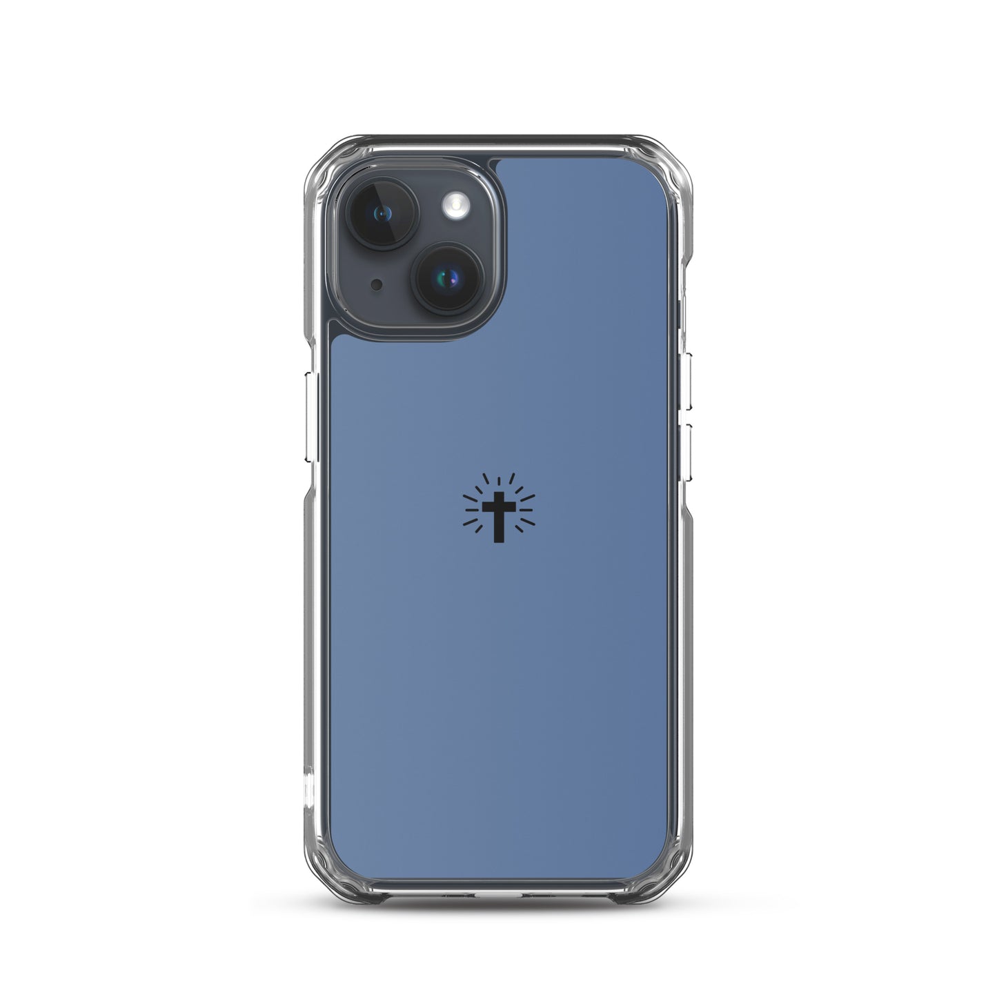 Cross (blue) - Clear Case for iPhone®