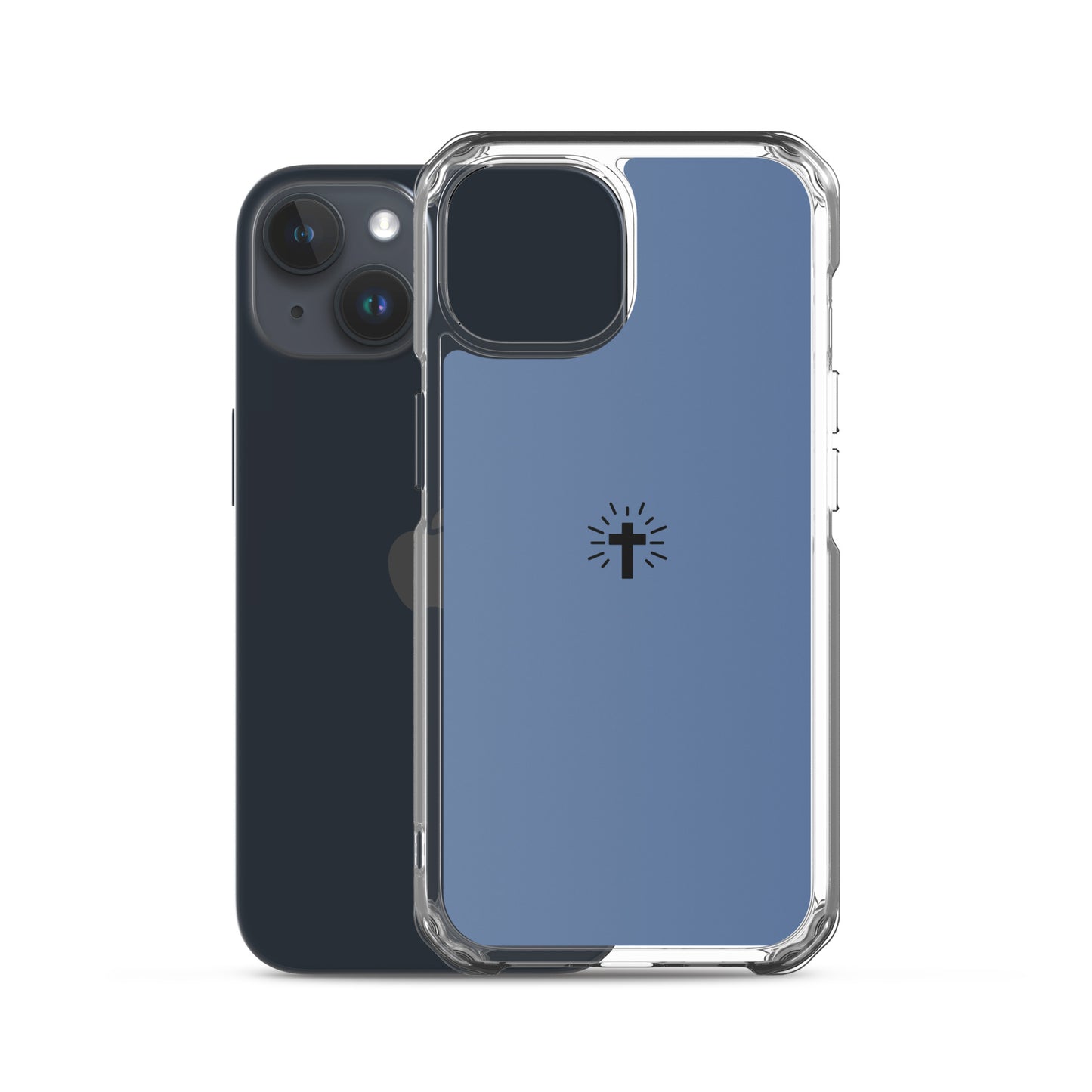 Cross (blue) - Clear Case for iPhone®