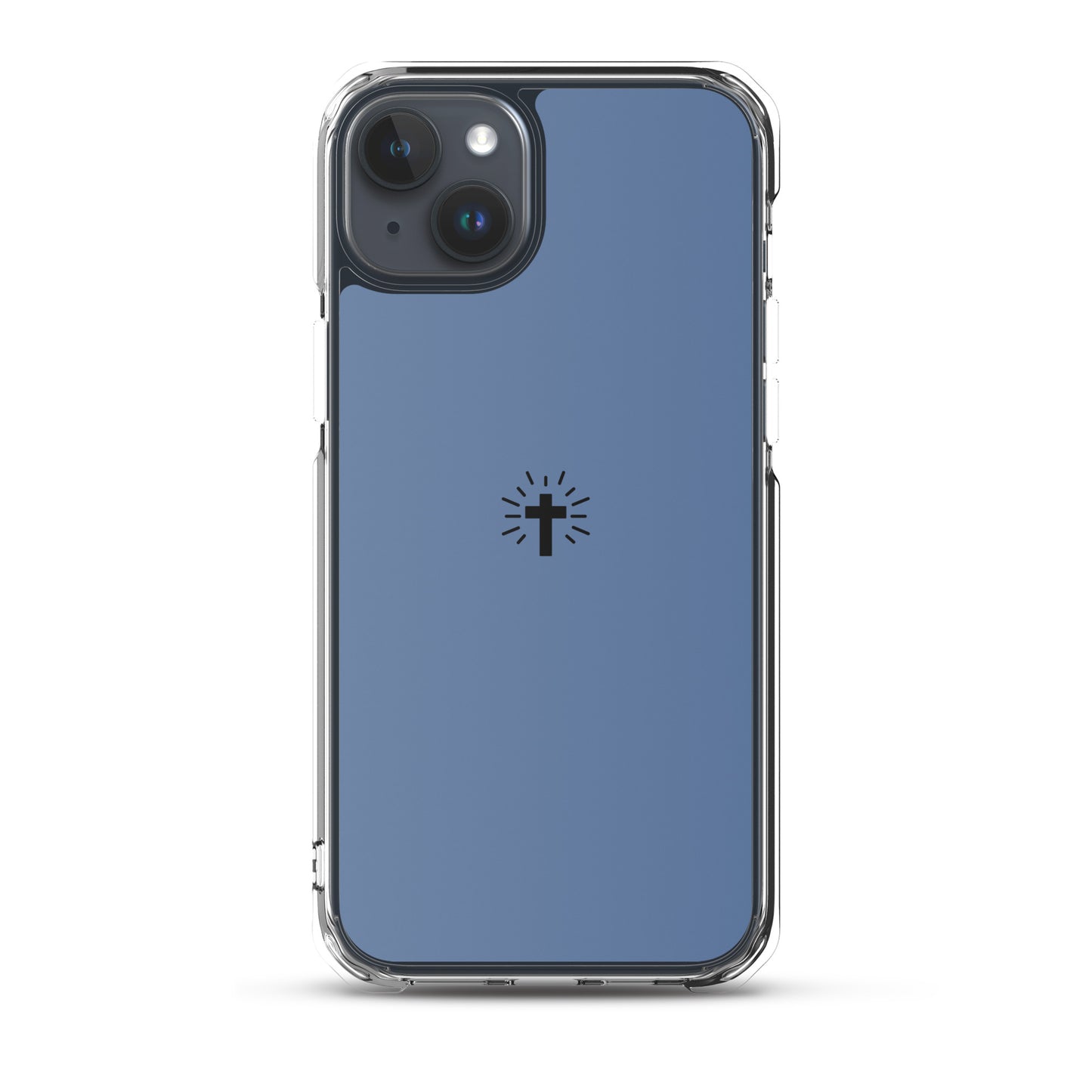 Cross (blue) - Clear Case for iPhone®