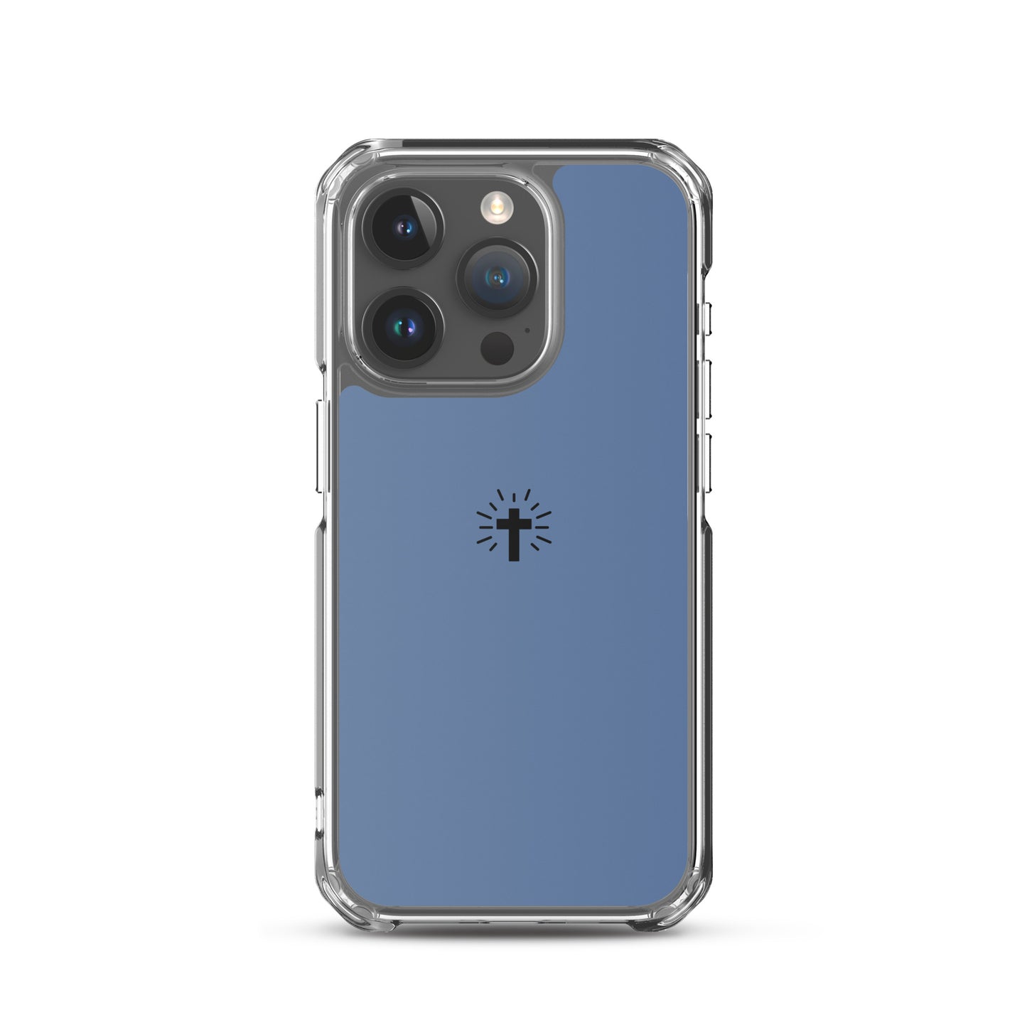 Cross (blue) - Clear Case for iPhone®