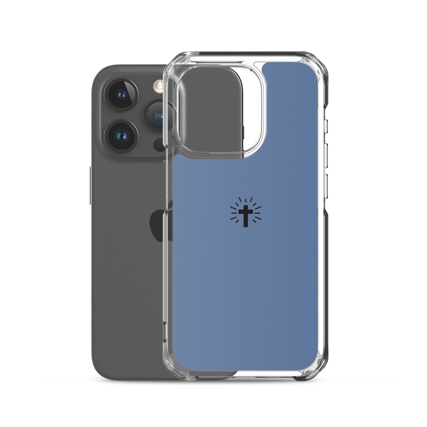 Cross (blue) - Clear Case for iPhone®