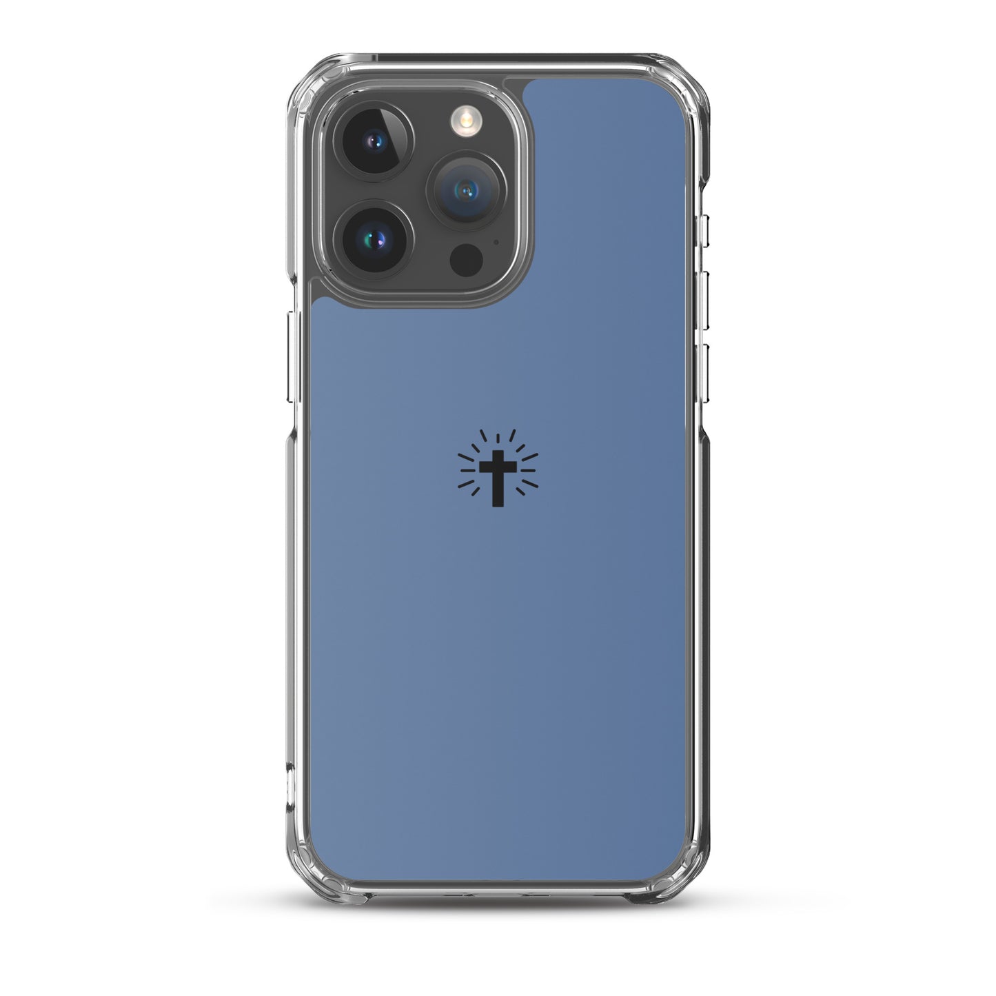 Cross (blue) - Clear Case for iPhone®