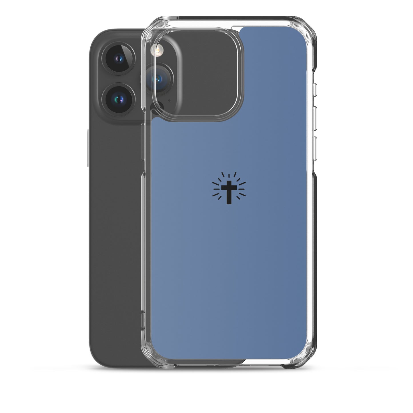 Cross (blue) - Clear Case for iPhone®