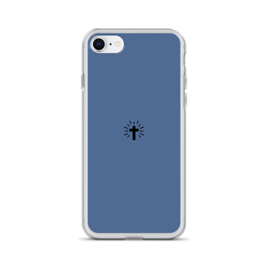 Cross (blue) - Clear Case for iPhone®