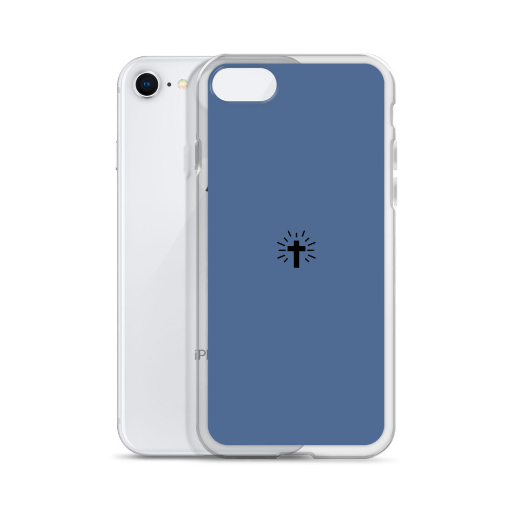 Cross (blue) - Clear Case for iPhone®