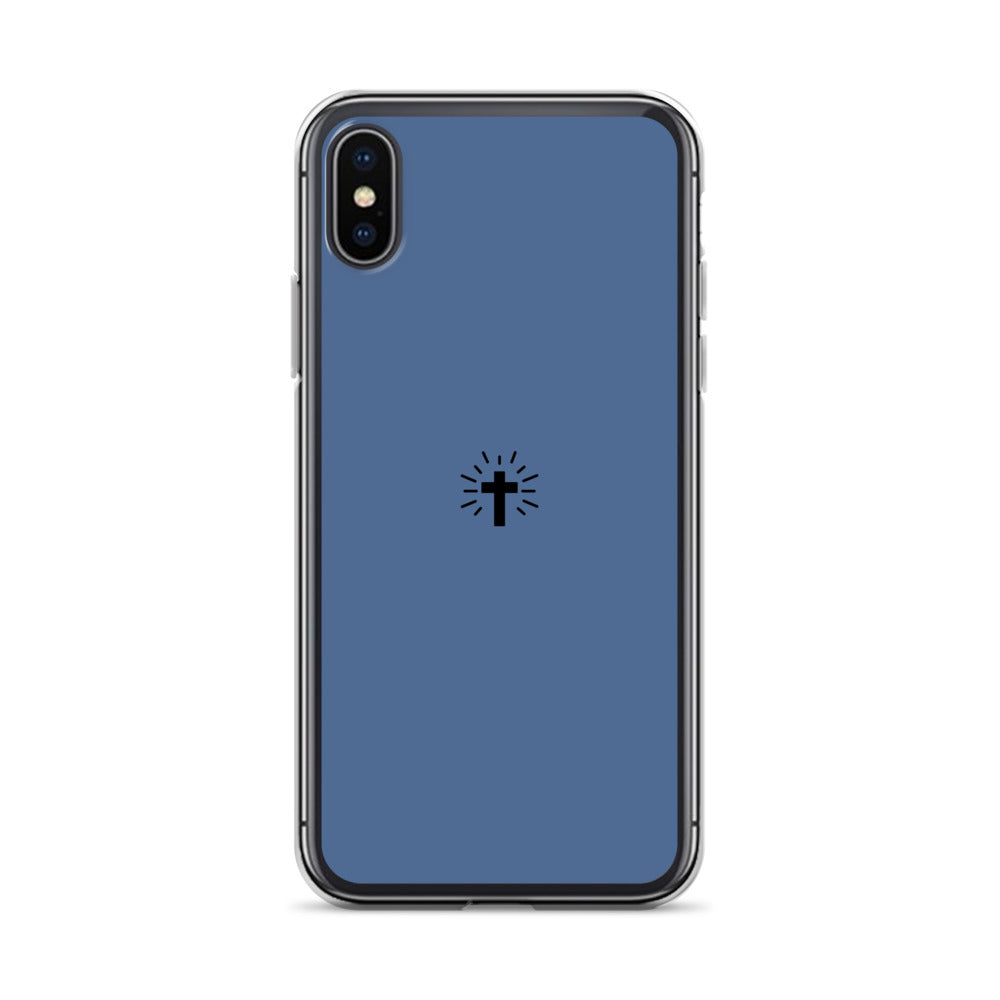 Cross (blue) - Clear Case for iPhone®
