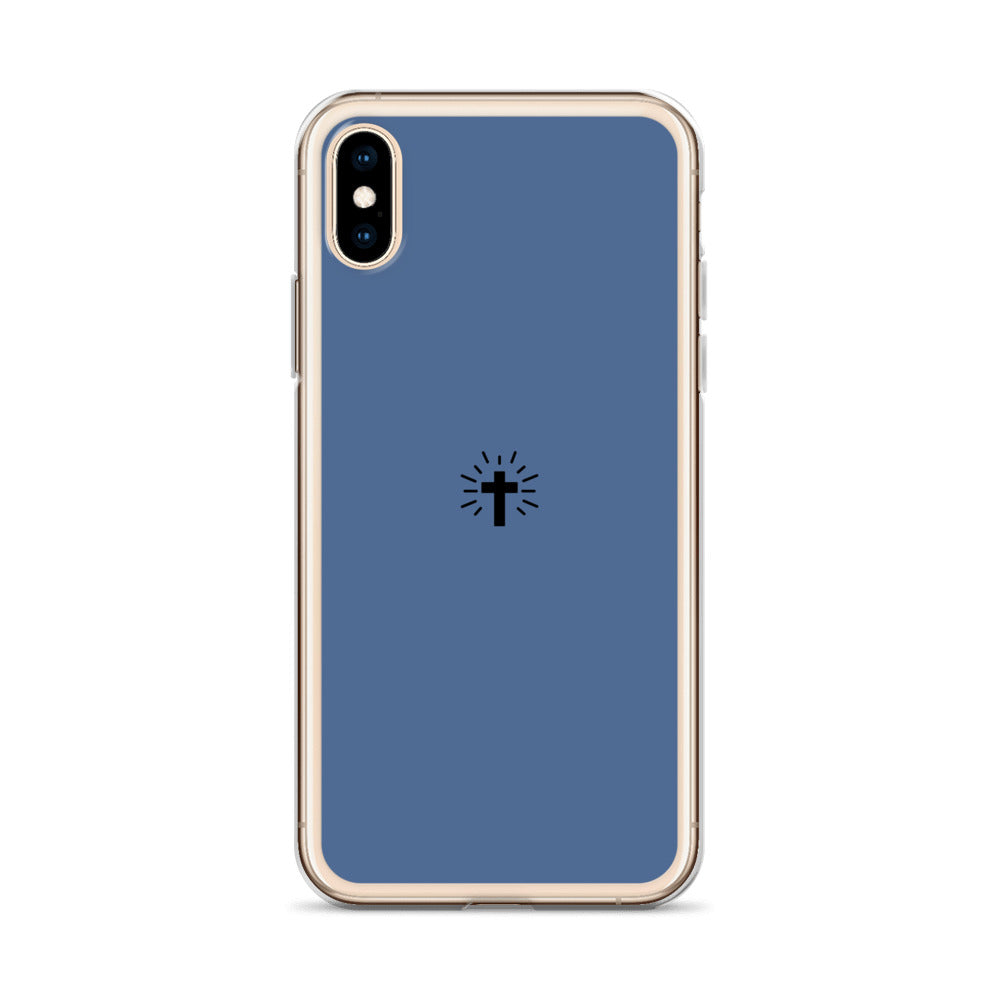 Cross (blue) - Clear Case for iPhone®