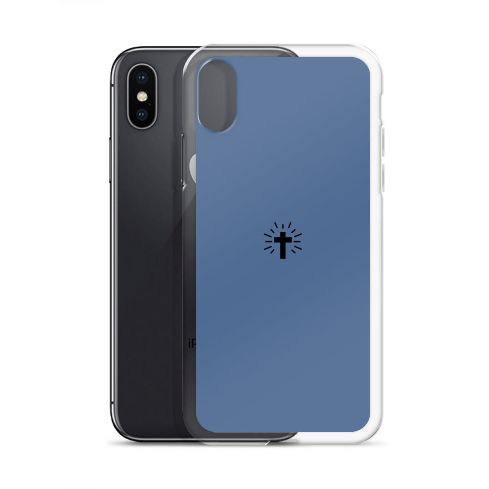 Cross (blue) - Clear Case for iPhone®