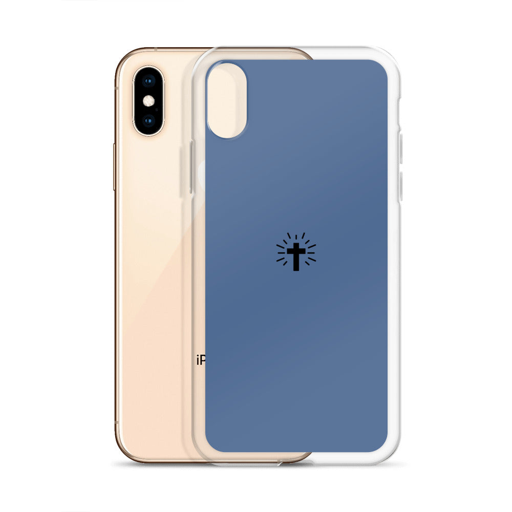 Cross (blue) - Clear Case for iPhone®