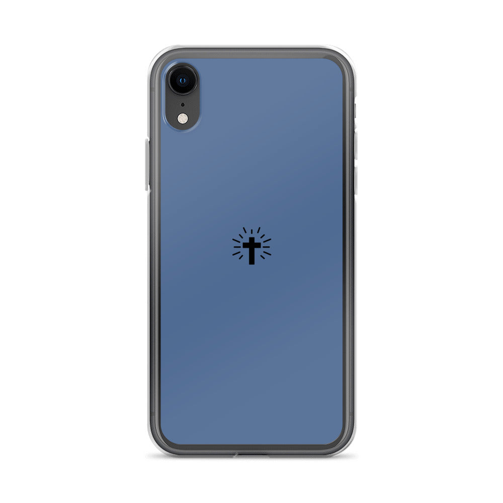 Cross (blue) - Clear Case for iPhone®