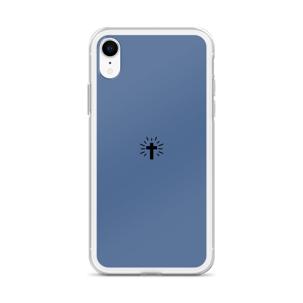 Cross (blue) - Clear Case for iPhone®