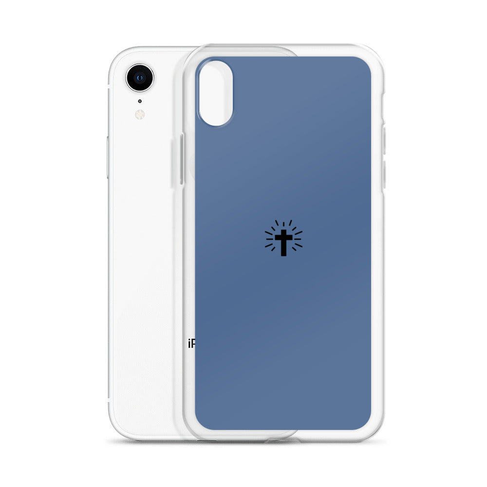 Cross (blue) - Clear Case for iPhone®