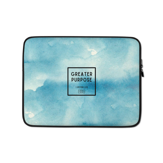 Greater purpose - Laptop sleeve (sky blue; 2 sizes)