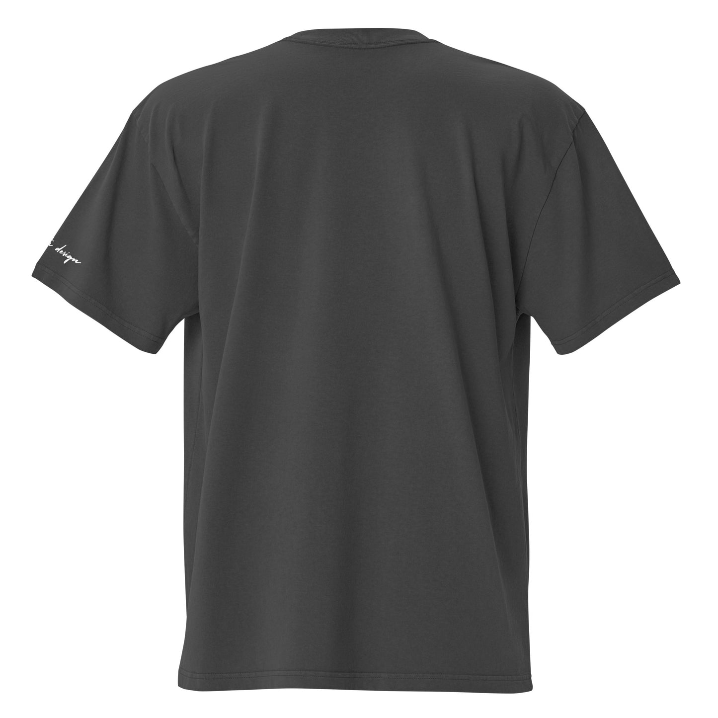 GOD IS IN CONTROL - Oversized faded tee (dark grey)