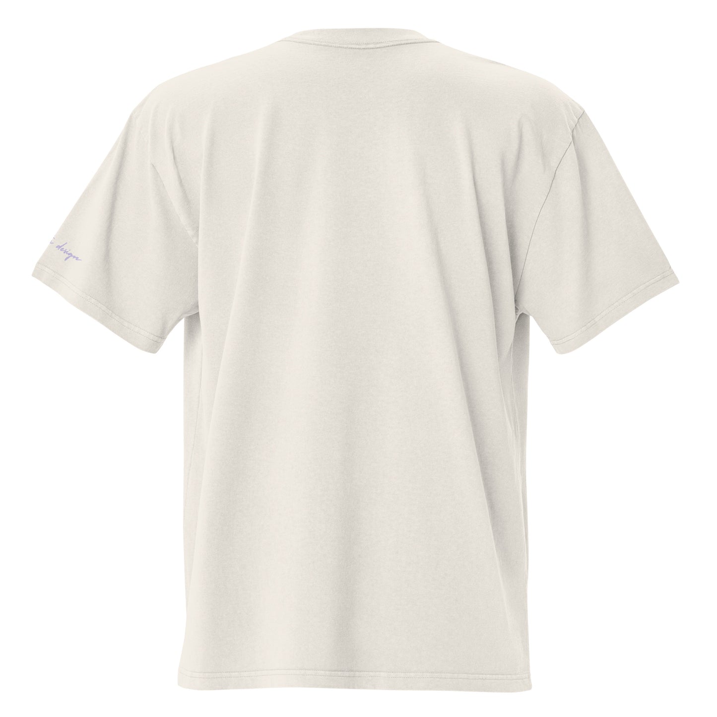 FOR HIS GLORY - Oversized faded tee (bone white; front print)