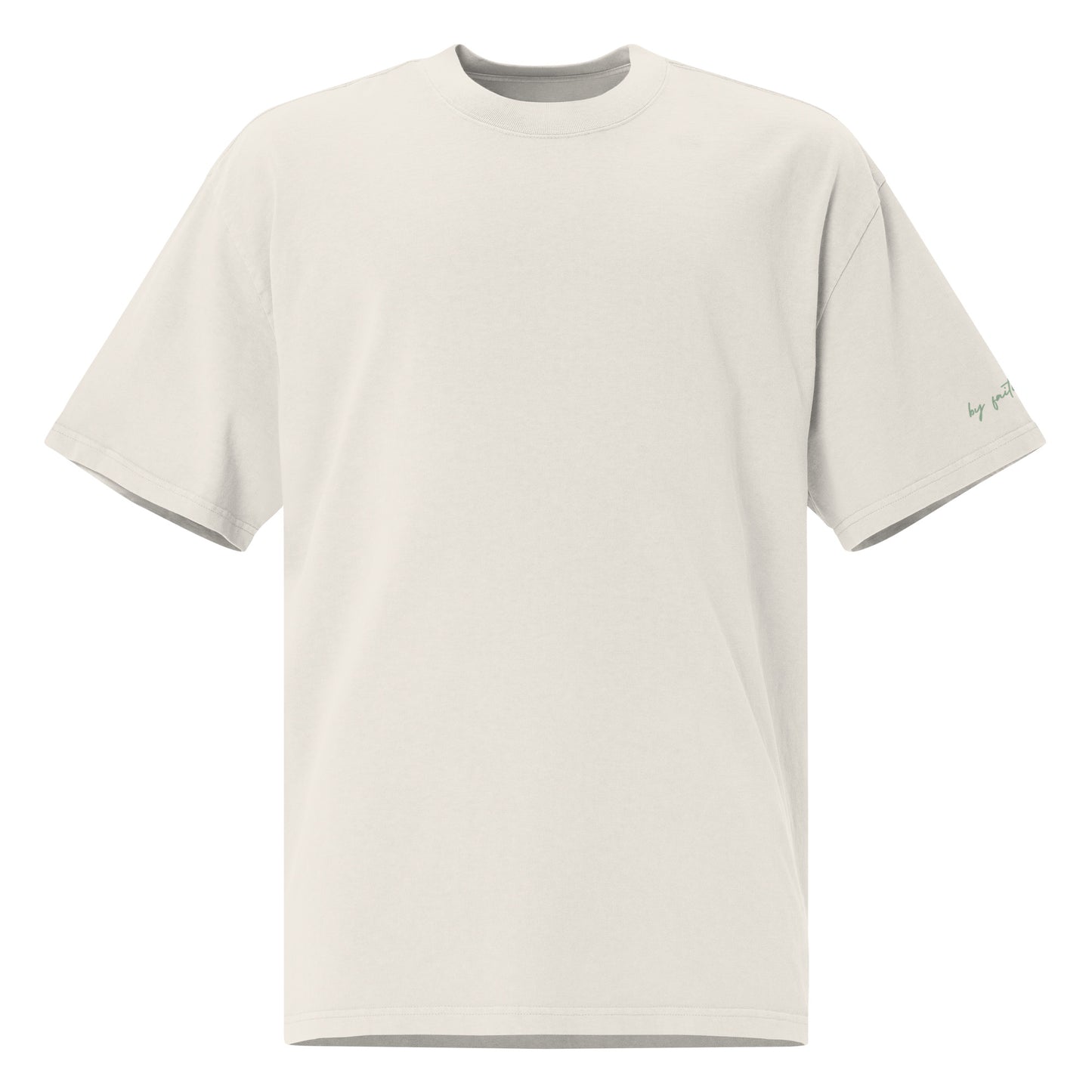 FOR HIS GLORY - Oversized faded tee (bone white; back print)