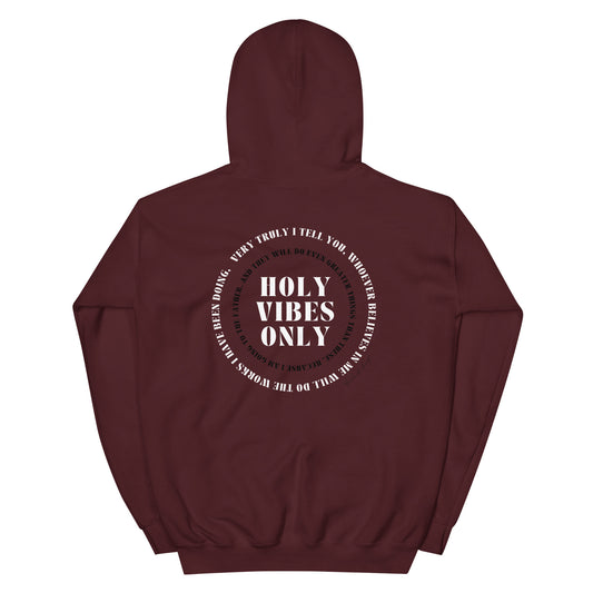 Holy vibes only - RelaxFit Comfort Hoodie (7 colours; back print)