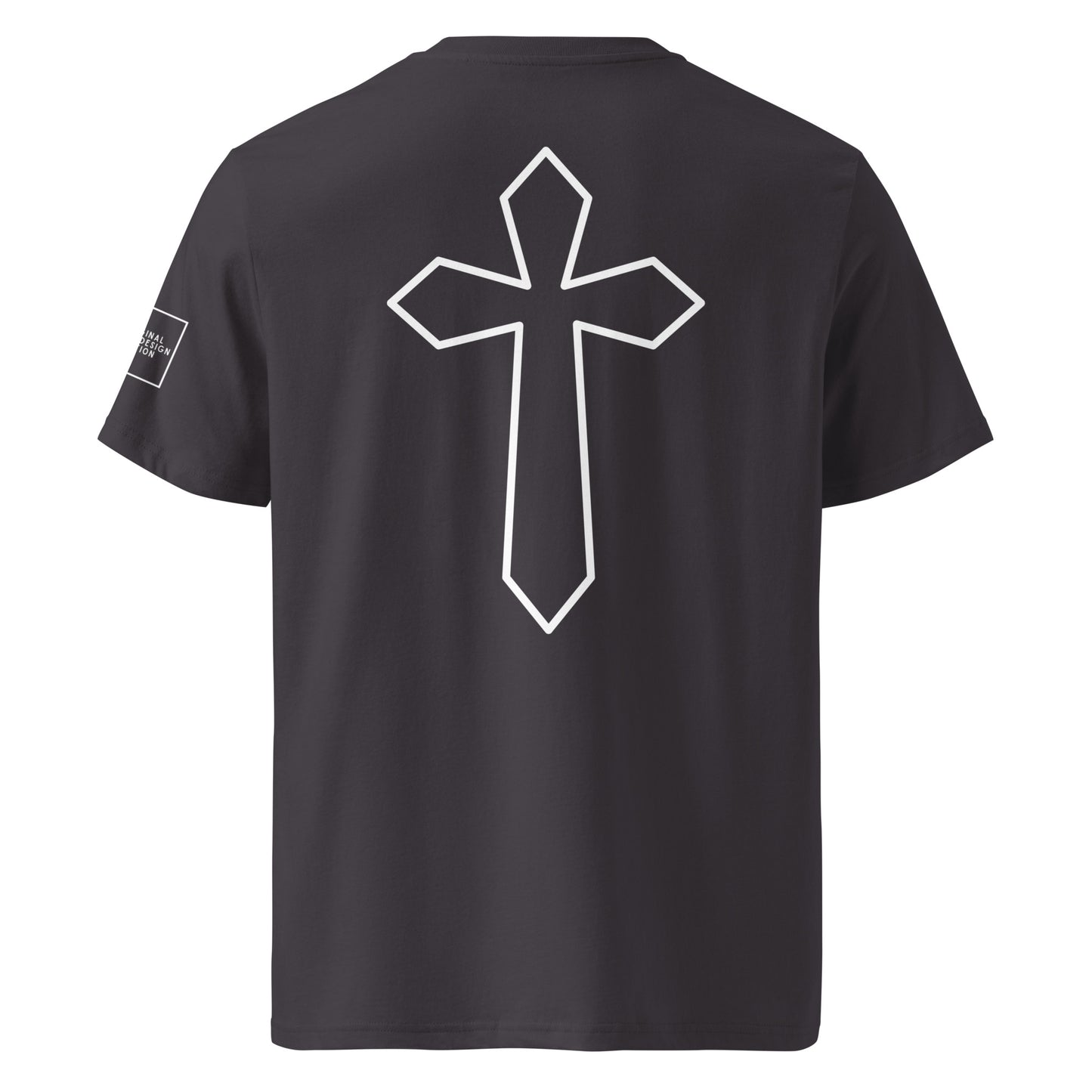 White cross - Unisex organic cotton tee (7 colours)