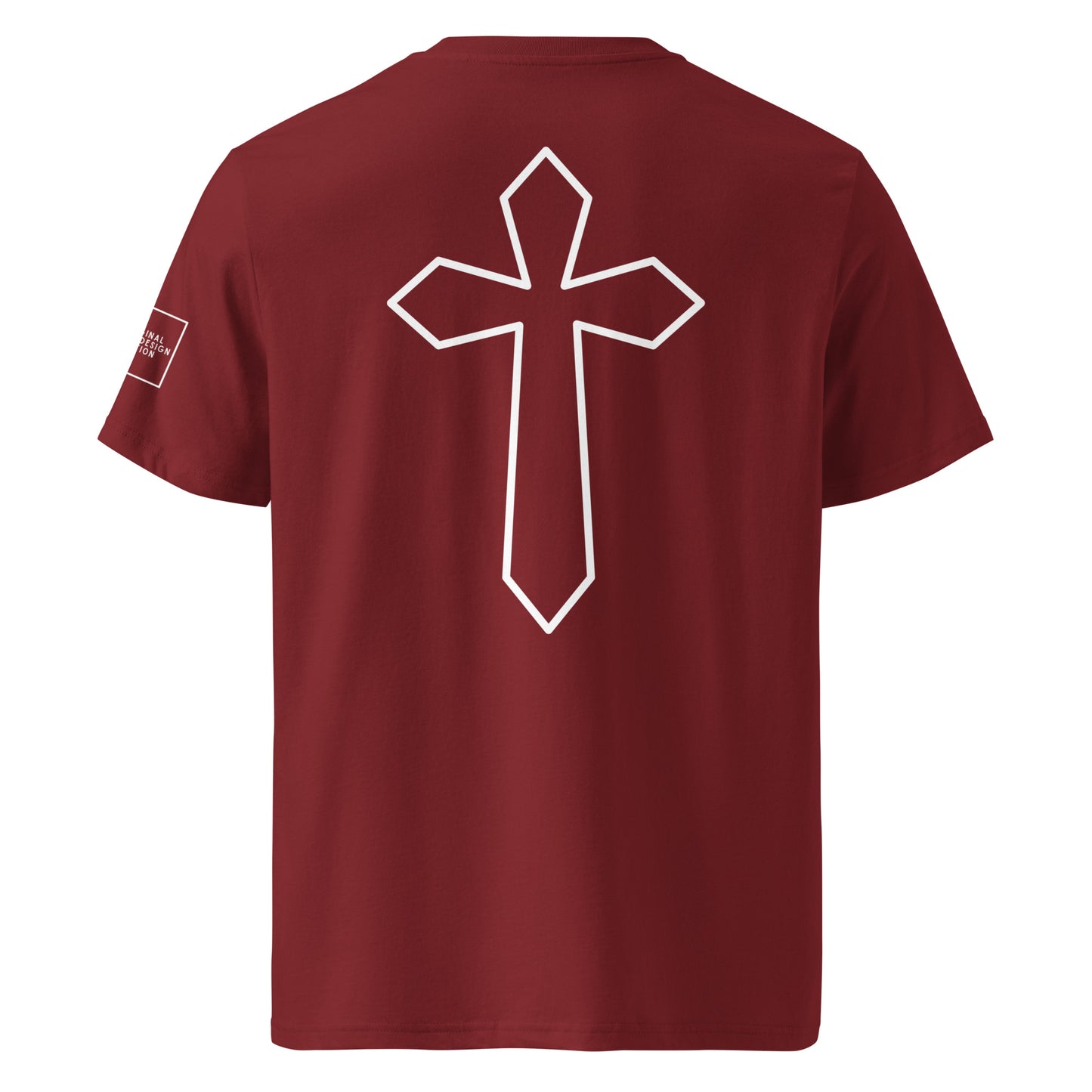 White cross - Unisex organic cotton tee (7 colours)
