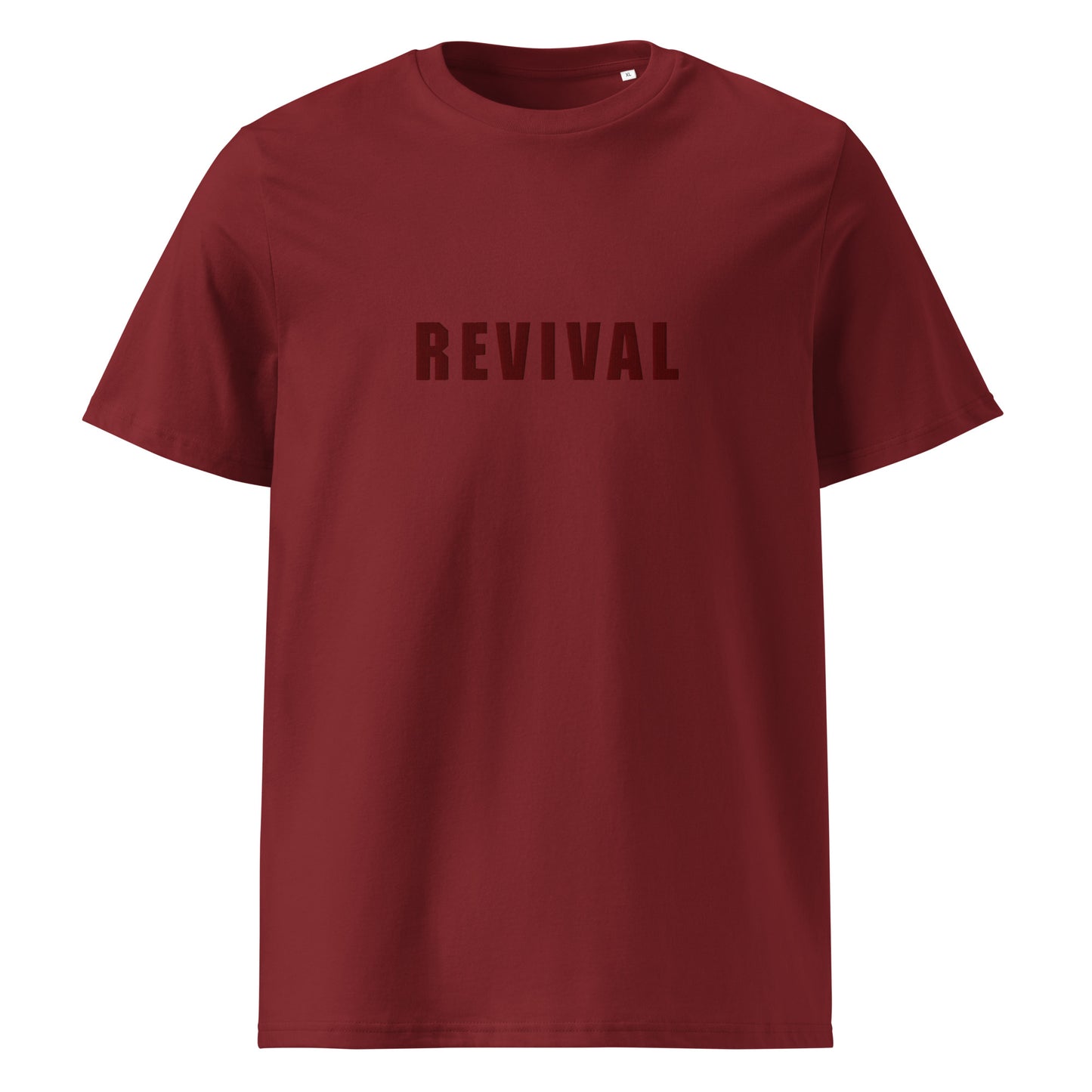REVIVAL - Unisex organic cotton tee (burgundy)