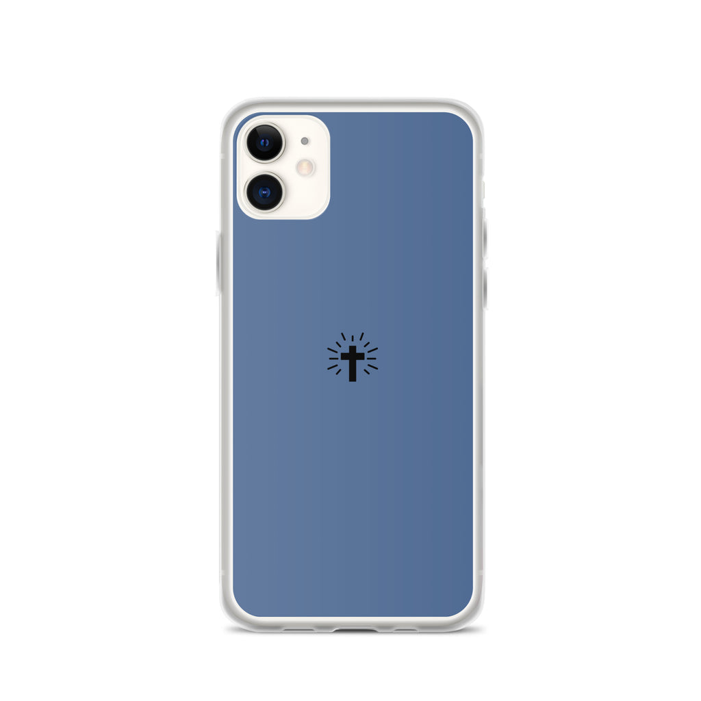 Cross (blue) - Clear Case for iPhone®