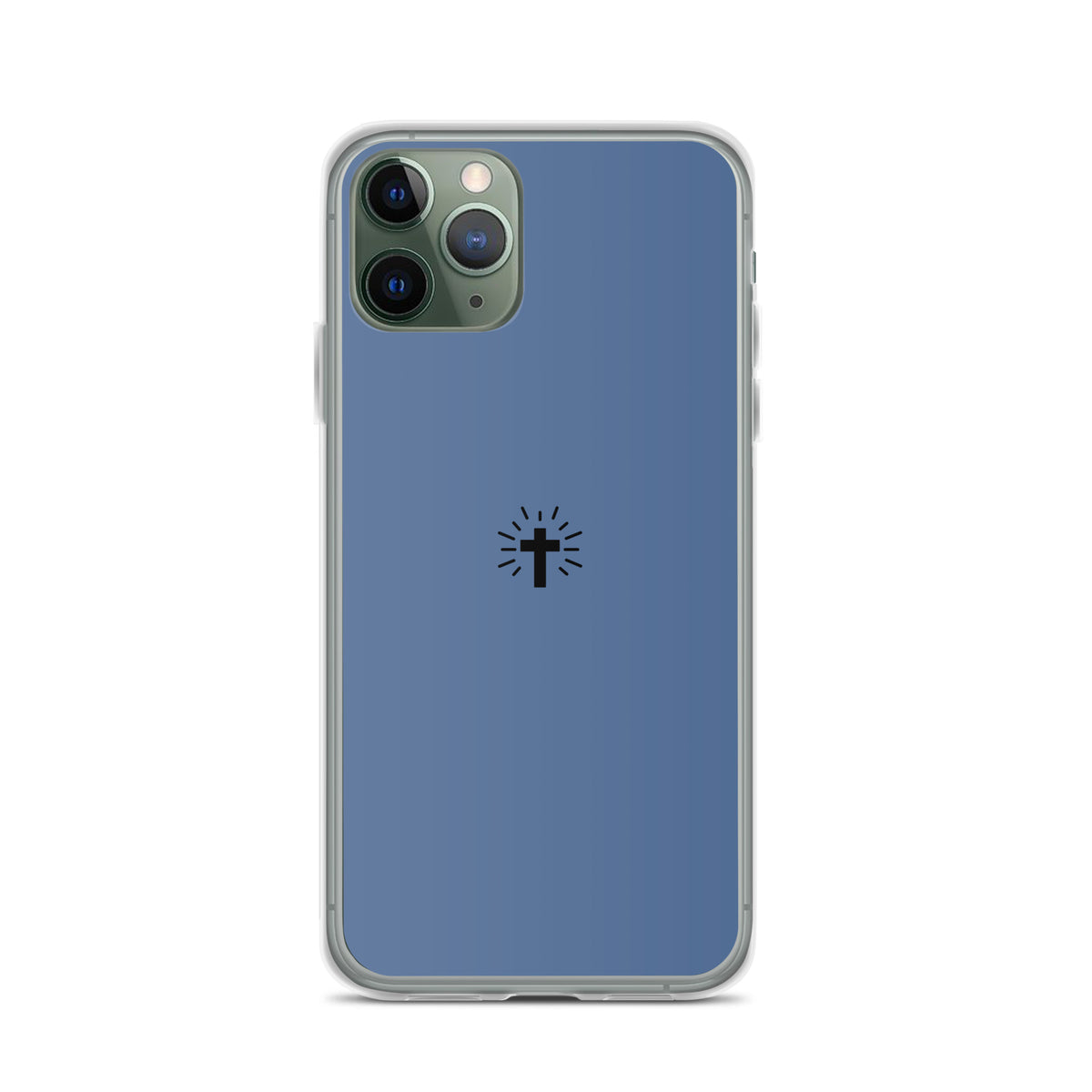 Cross (blue) - Clear Case for iPhone®