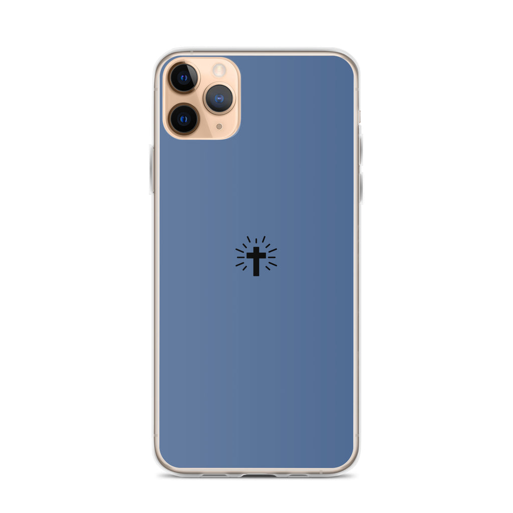 Cross (blue) - Clear Case for iPhone®