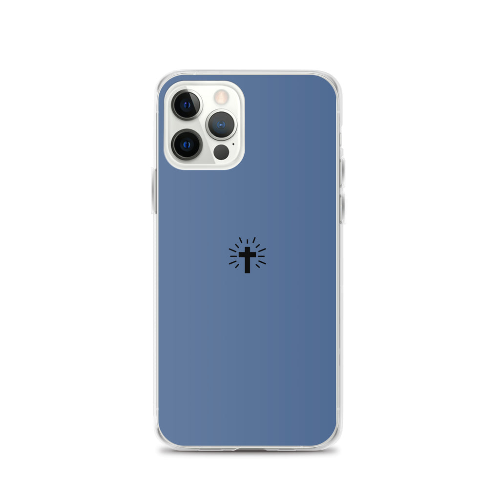 Cross (blue) - Clear Case for iPhone®