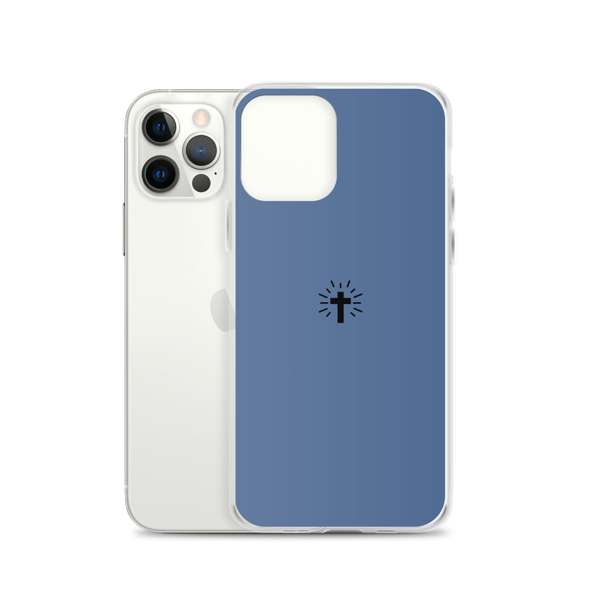 Cross (blue) - Clear Case for iPhone®
