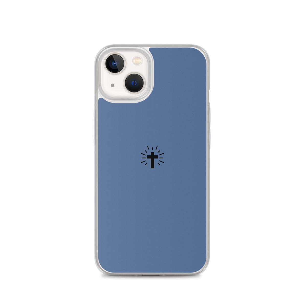 Cross (blue) - Clear Case for iPhone®