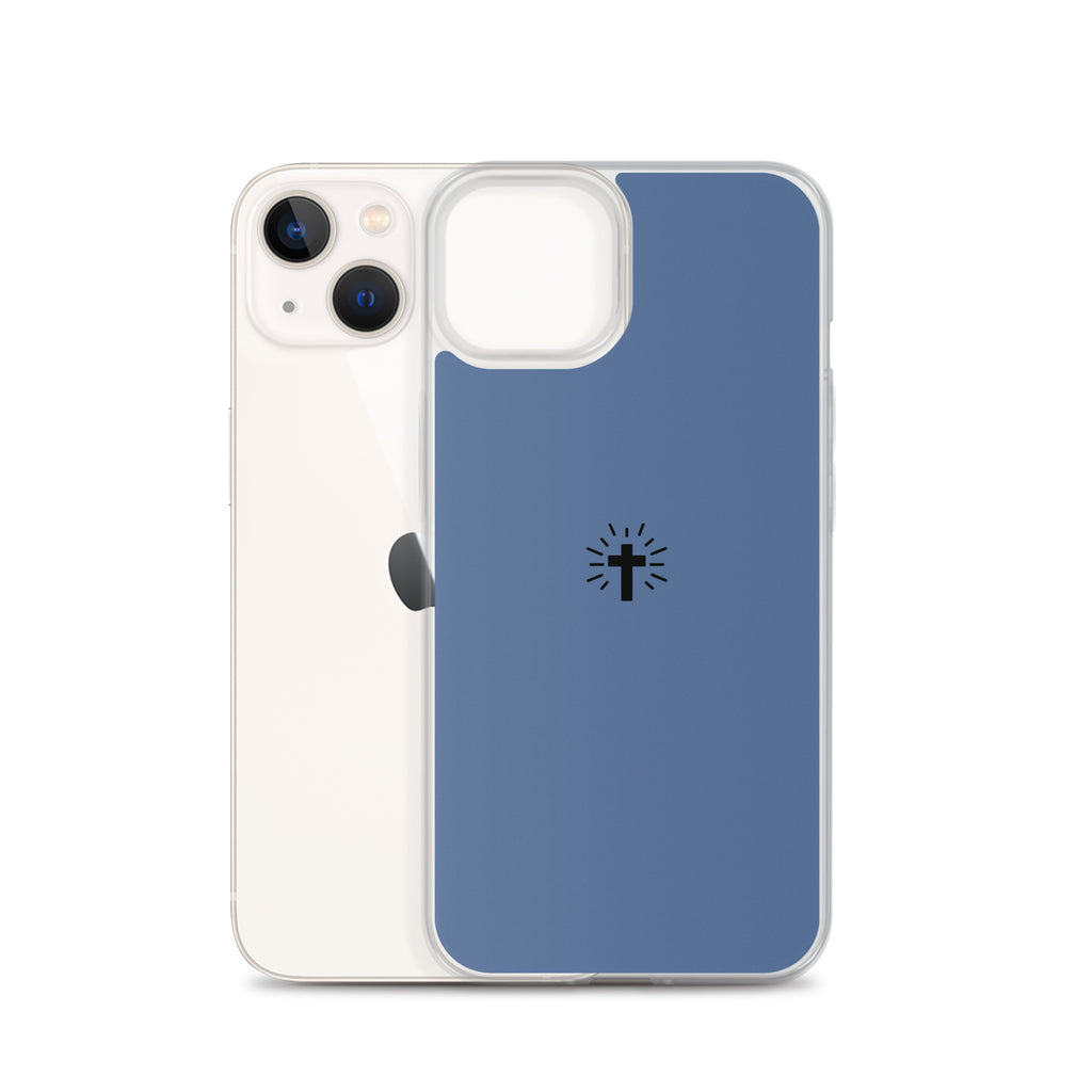 Cross (blue) - Clear Case for iPhone®