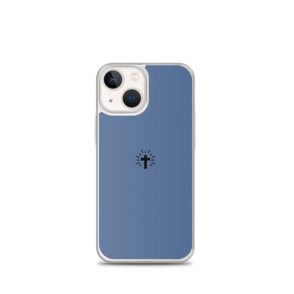 Cross (blue) - Clear Case for iPhone®