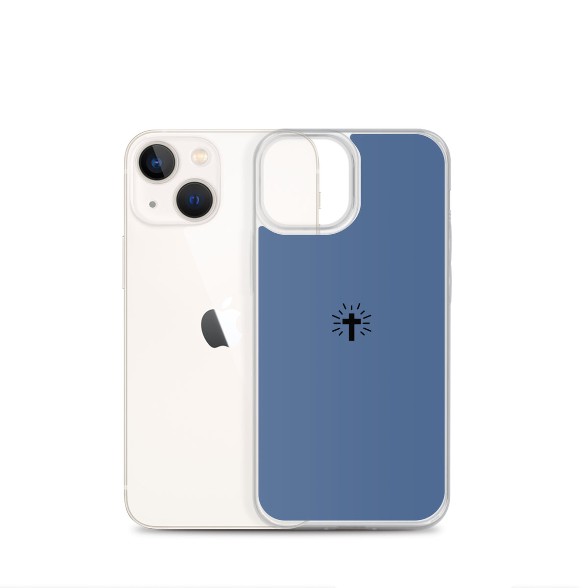 Cross (blue) - Clear Case for iPhone®