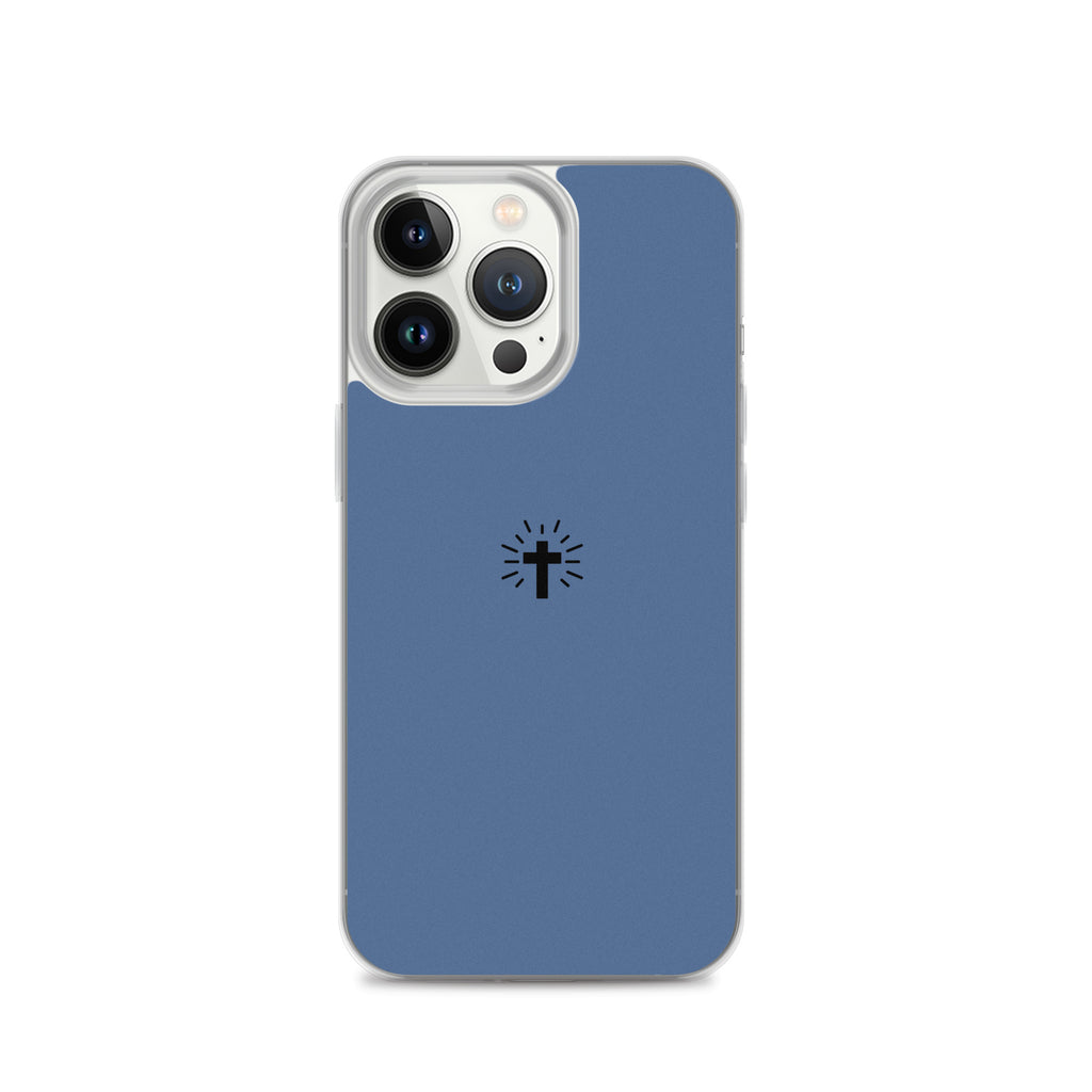 Cross (blue) - Clear Case for iPhone®