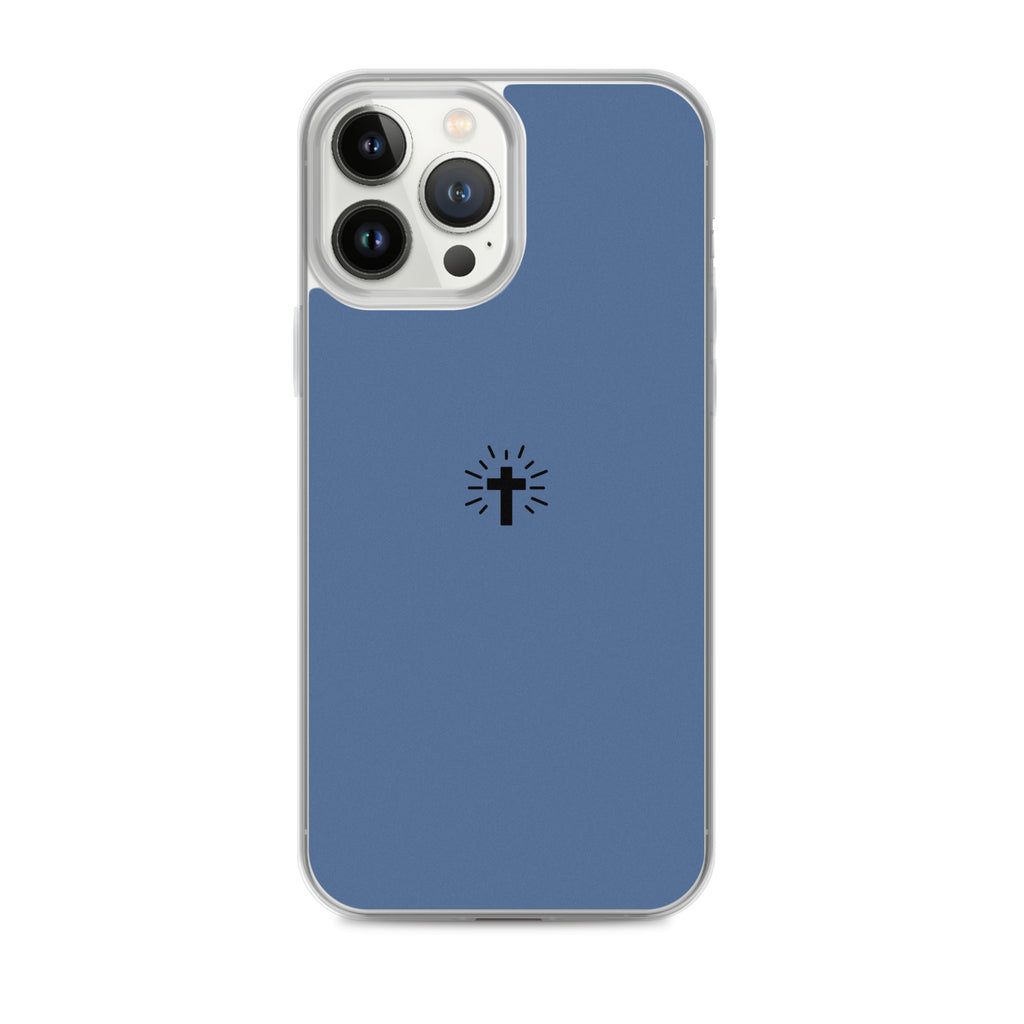 Cross (blue) - Clear Case for iPhone®