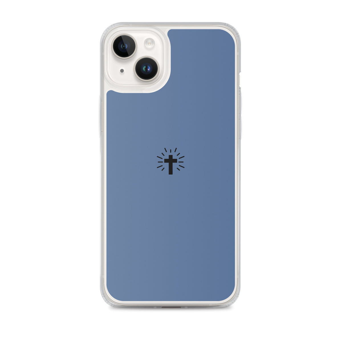 Cross (blue) - Clear Case for iPhone®